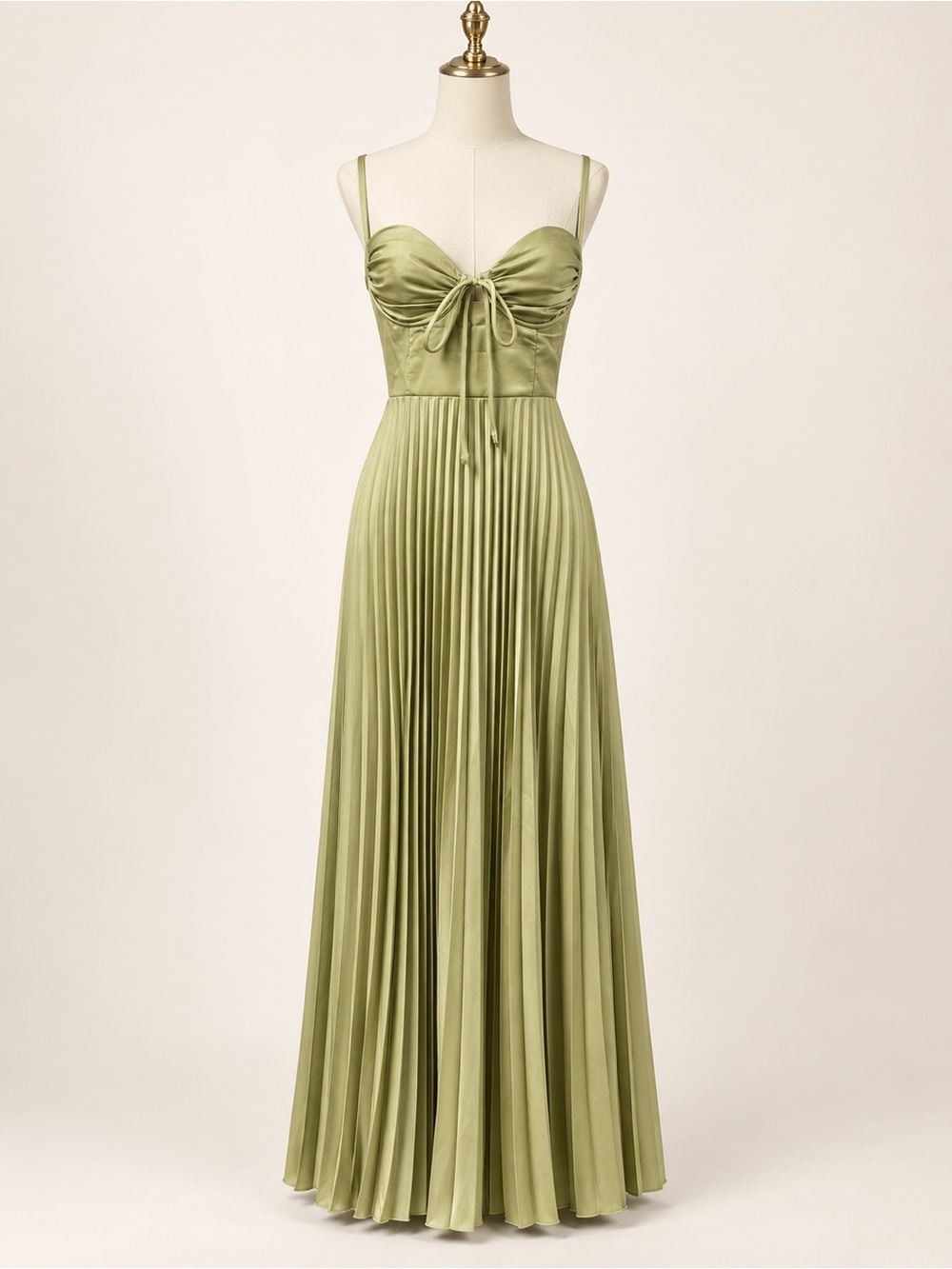 Hello Molly Classy Lover Maxi Dress Pleated Green Size 6